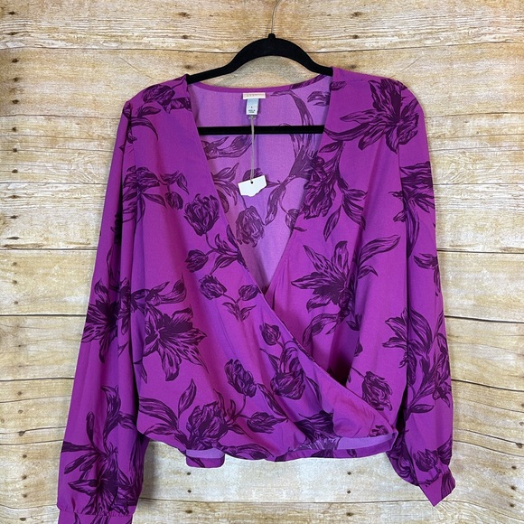 a new day Tops - A new day crossover front floral blouse